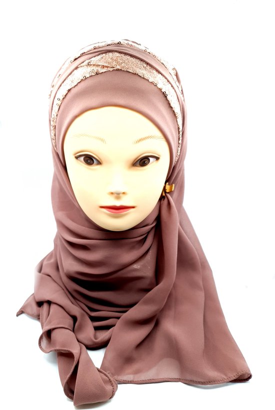 Foulard rose Luxe , beau hijab, hijab instantané, écharpe.