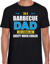 Barbecue dad like normal except cooler cadeau t-shirt zwart - heren - hobby / vaderdag / cadeau shirts M