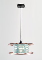 Hanglamp Spool Light Sky - Verlichting - Industriële Hanglamp - Hanglamp industrieel - Plafond lamp - Koper - Licht Blauw - Ø30cm - Dutch Design - Studio MRTS - Incl. Lichtbron - L