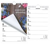 MGPcards - Weekblok (met Wire-O binding) 2022 - Week begint op Maandag - Bloemen