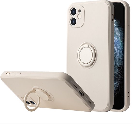 Apple iPhone 12 | 12 couverture arrière Pro | Étui pour téléphone | Porte-  Ring | Blanc | bol.com