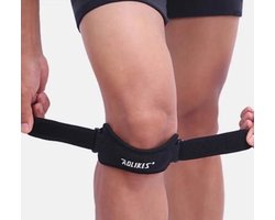 Aolikes knie patella brace - knie band - verbeterde versie - verstelbaar - zwart
