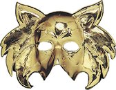 Carnival Toys Verkleedmasker Kat Dames Goud One-size