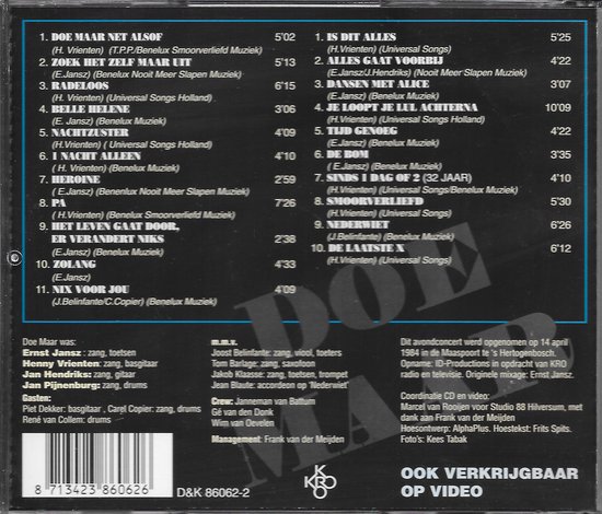 Doe Maar - Het afscheidsconcert live in Maasport Den Bosch, Doe Maar | CD  (album) | Muziek | bol.com
