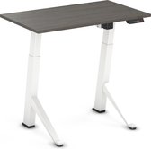 Worktrainer - YDesk - Klein zit sta bureau - Elektrisch - Memory display - 100x60  cm - Wit/Bruin eiken