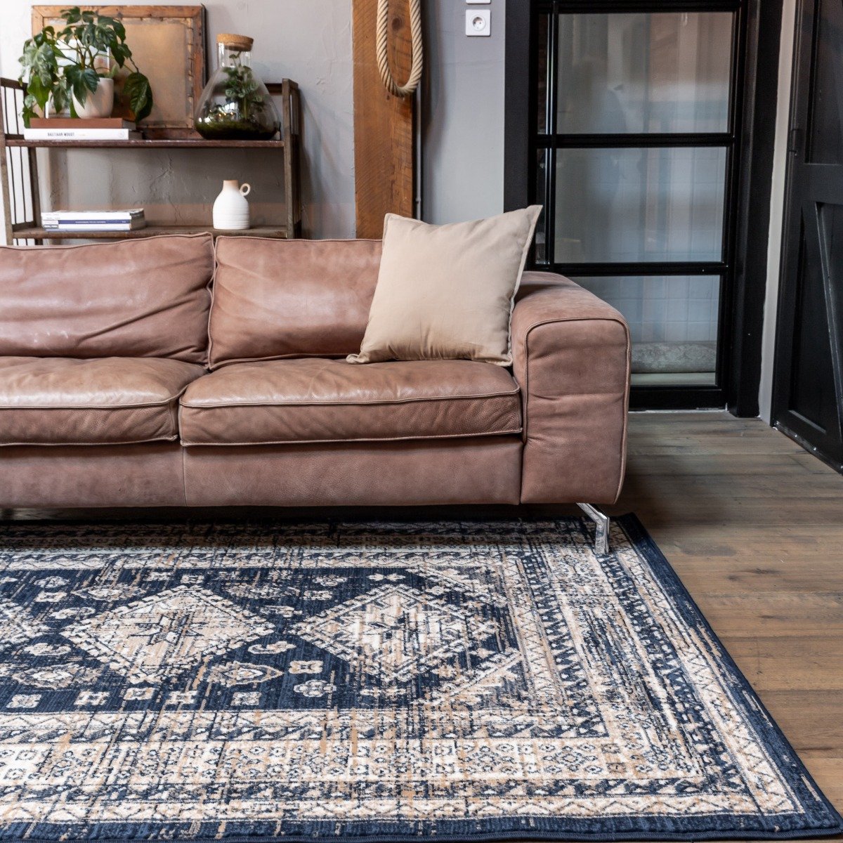 Vintage Vloerkleed Aila Blauw - 160 x 230 cm - (M)