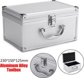Draagbare Aluminium Gereedschapskist Grote Veiligheid Apparatuur Toolbox Instrument Box Storage Case Koffer Slagvaste Case Met Spons