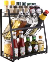 Keuken Opbergrek, Premium kwaliteit, Kruidenrek, Kruidenhouder, Kruidenpot Organizer Plank voor Keuken.