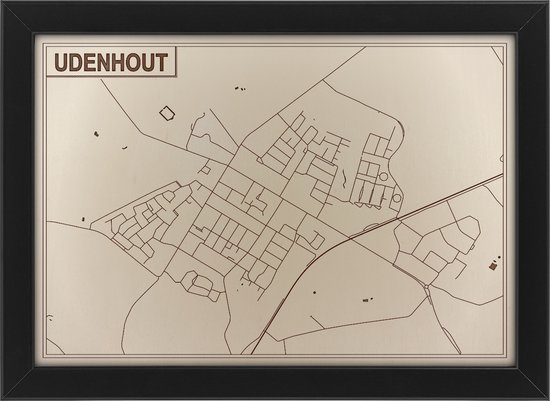Houten stadskaart van Udenhout