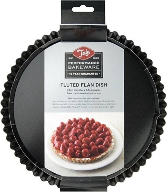 Tala Performance - Geribbelde Bakvorm - 23 x 3,5 cm - Losse Bodem - Non-stick - Ovenbestendig - Tarte Tatin & Quiche