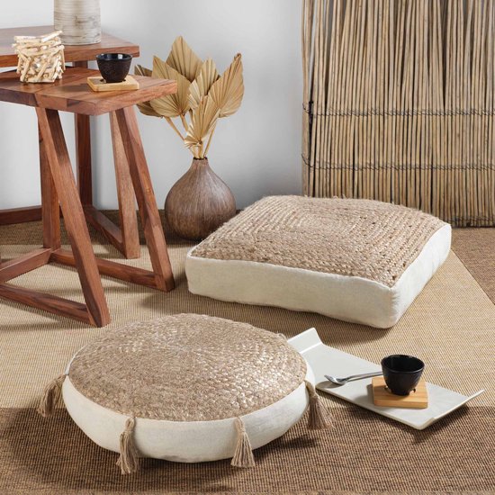Eetkamerstoel booster kussen groot 60 cm rond zitkussen met ondersteunend 10 cm dik, lift luxe soft touch faux suède fauteuil booster kussen met handvat
