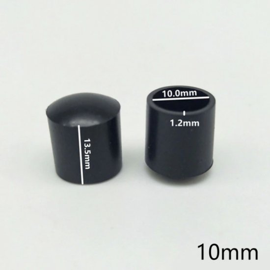 FSW-Products - 4/16/24/32 Chair Leg Caps - 10mm - Furniture Felt - Furniture Coasters - Anti-Scratch Feutre - Floor Protection - Chair Leg Protectors - Zwart - Round - Housses de siège - Convertible Caps - Reversible Cap