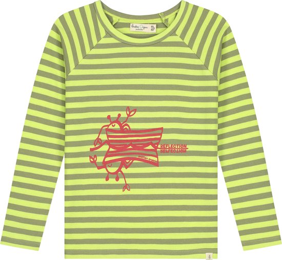 Smitten Organic Lange Mouwen T-Shirt 'Reflection Print op Yarn Dyed Stripes'