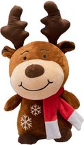 Hondenspeelgoed  - Spelen - Knuffel  - Kerst - Kerstmis - Decoratie - Baby – Rendier- Donker bruin