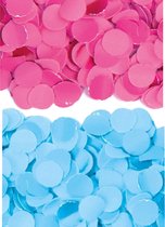 2 kilo fuchsia roze en blauwe papier snippers confetti mix set feest versiering - 1 kilo per kleur