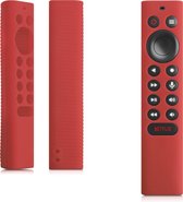 kwmobile hoes geschikt voor Nvidia Shield TV pro/4K HDR - Siliconen anti-slip hoes voor afstandsbediening in rood