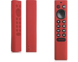 kwmobile hoes geschikt voor Nvidia Shield TV pro/4K HDR - Siliconen anti-slip hoes voor afstandsbediening in rood