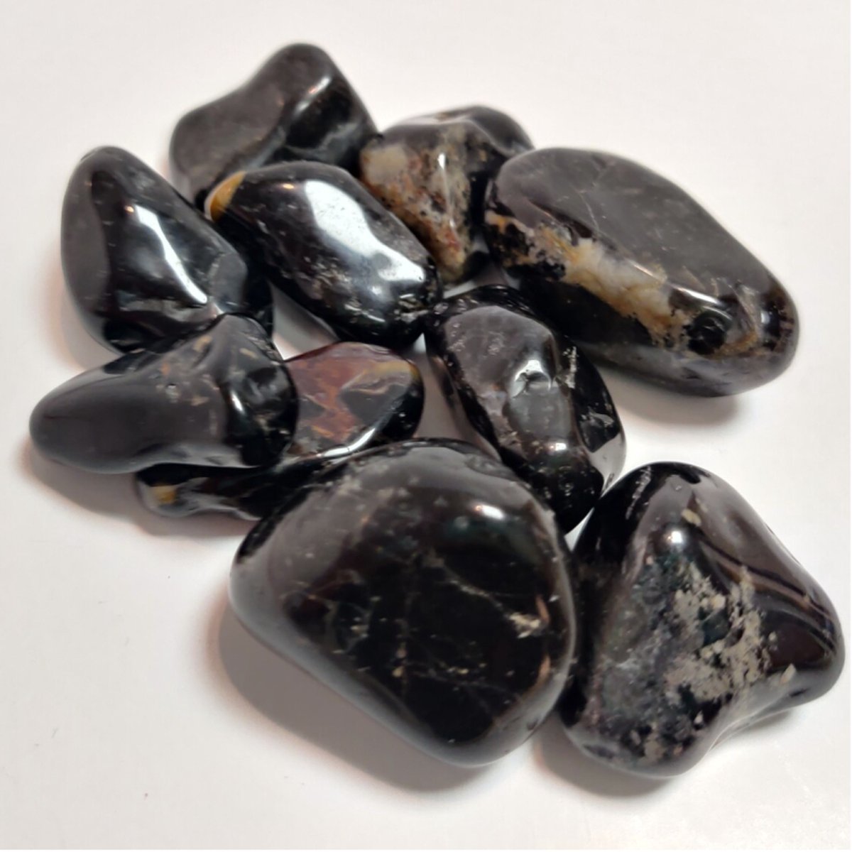 Trommelsteen Zwarte Onyx AA Kwaliteit — 3 tot 4 cm