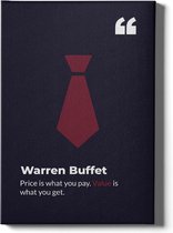 Walljar - Warren Buffet - Muurdecoratie - Canvas schilderij