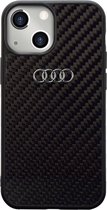 iPhone 13 Mini Backcase hoesje - Audi - Effen Zwart - Carbon