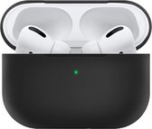 Geschikt Voor Airpods Pro Hoesje Siliconen Case - Zwart - Airpod hoesje geschikt voor Apple AirPods Pro