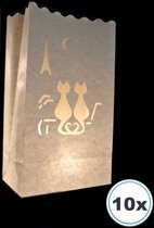 10 Candlebags Katten Parijs lichtzakken, windlicht, candle bag, candlebags,  theelicht, Volanterna®
