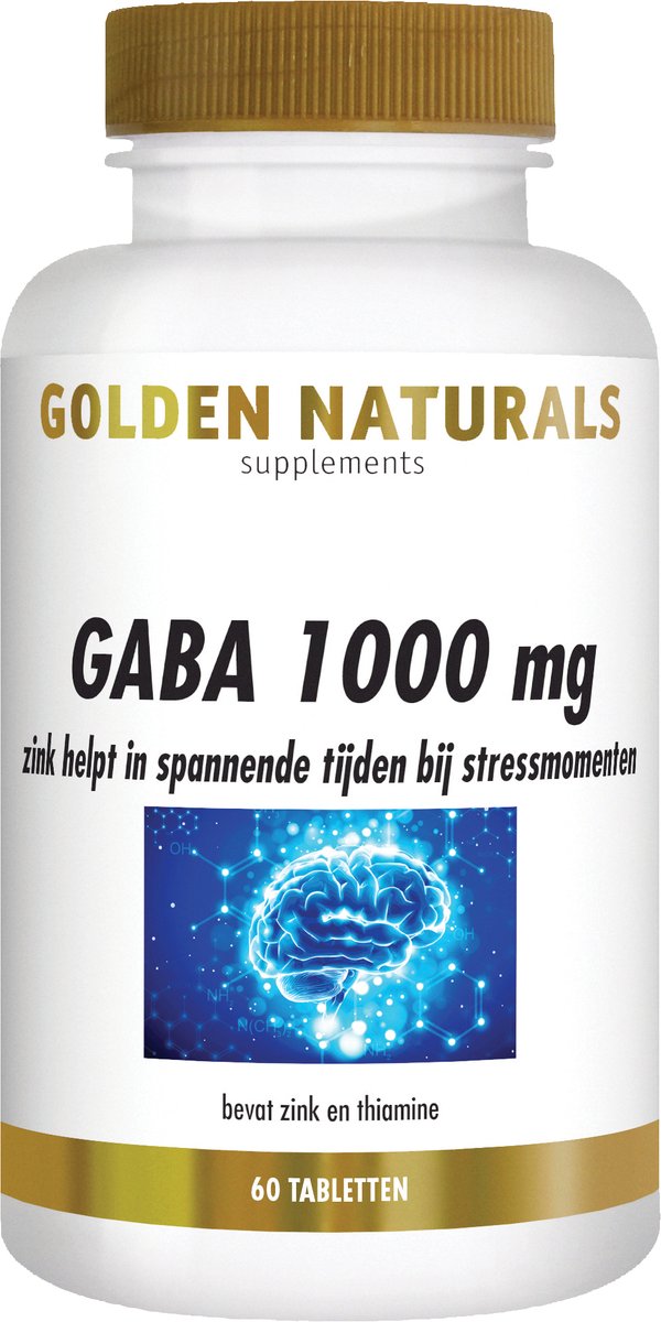Goedkoopste Golden Naturals GABA 1000mg (60 veganistische tabletten