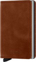 Scrack© Slimwallet - Pasjeshouder Hoge Kwaliteit - Zwart/Bruin/Carbon - Pasjeshouder Uitschuifbaar - RFID en NFC Beschermd - Mannen en Vrouwen - Portemonnee Heren
