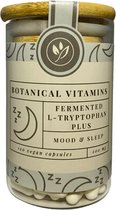 Gefermenteerde L-Tryptophan Plus - 120 capsules - 200 mg - Gefermenteerd voor een efficiënte opname - Herbruikbare glazen Voorraadpot - Botanical Vitamins