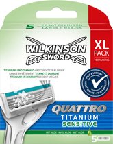 Wilkinson Quattro Titanium Sensitive scheermesjes 5 st