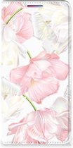Stand Case Hoesje Cadeau voor Mama Motorola Moto G60s Smart Cover Mooie Bloemen