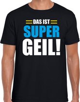 Apres ski t-shirt Das ist supergeil zwart  heren - Wintersport shirt - Foute apres ski outfit/ kleding/ verkleedkleding L