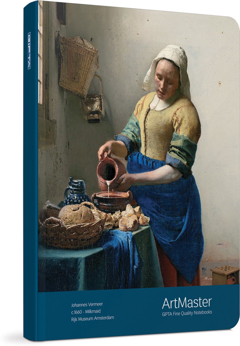 Notitieboek | Melkmeisje van Vermeer | Hardcover/gelinieerd - 17 x 24 cm - 240 pagina's