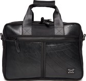 Ecowings Elegant Eagle - Waterdichte 17 inch Laptoptas met Handvat en Schouderband - Zwarte Messenger Bag voor Dames en Heren