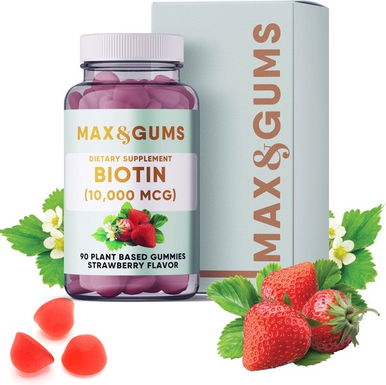 Max & Gums Biotine Gummies - Vegan & Glutenvrij - 90 gummies | bol.com