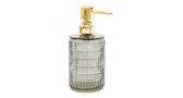 Housevitamin | Zeeppompje Thelma | Smokey glas | Goud | Hotel chic | 7x5x17,5 cm