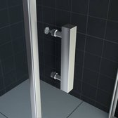 Douchedeur schuif 100×200 chroom profiel 8 mm glas