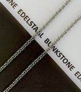 Bunkstone - Roestvrij staal ketting-Edelstaal ketting mix - Edelstaal - 4 Prachtige Kettingen - Kabel / Gourmet / Cuba - 45 cm 50 cm