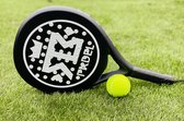 RB Padel Racket - Padel Racket - Padel - PadelRackets - Paddle - Rond - Carbon - Black - Zwart - Beginner - Tennis