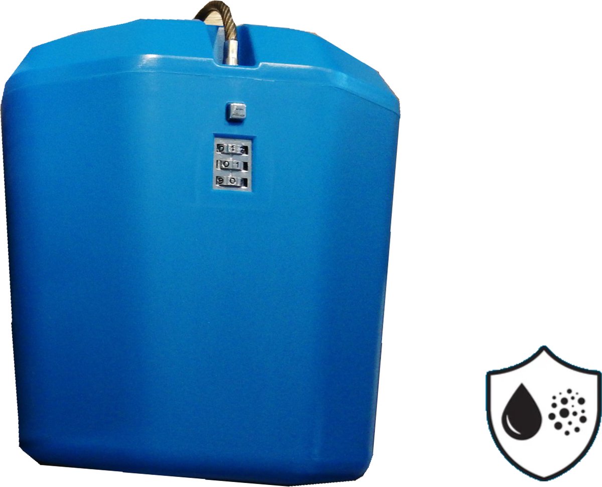 Draagbare kluis met cijferslot blauw