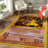 Charizard Mat || Vloerkleed || 150x240cm || First edition Base set || Iconische pokemon kaart
