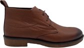 Herenschoenen- Veterschoenen- Leer laarzen- Comfort schoenen 1035- Leather- Cognac- Maat 44