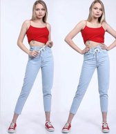 Dames Straight Fit Jeans Denim Jean Vrouwen Hoge Taille Jeans Plus Size Denim Harembroek Mujer Vintage Casual Jeans Straight Vrouwen Broek Maat W31