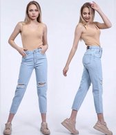 Dames Straight Fit Jeans Denim Jean Vrouwen Hoge Taille Jeans Plus Size Denim Harembroek Mujer Vintage Casual Jeans Straight Vrouwen Broek Maat W30