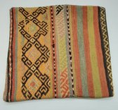 Handgeweven Kelim kussenhoes 40x40 cm Vintage – Authentiek – Turks Kussen