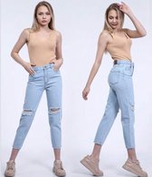 Dames Straight Fit Jeans Denim Jean Vrouwen Hoge Taille Jeans Plus Size Denim Harembroek Mujer Vintage Casual Jeans Straight Vrouwen Broek Maat W29