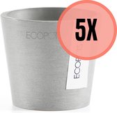 Ecopots | Amsterdam | Mini | ø 10,5 cm | Lichtgrijs | 5 stuks | 74.009.10S