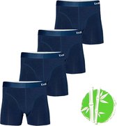 Apollo Bamboo boxershorts Navy - 4 bamboe boxershorts heren Donkerblauw - Maat L