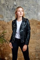 Dames Sky leren  jas 1173 Black Size : L