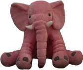 Knuffel - kussen olifant-Pluche-voor Baby/ volwassen Maat S 40CM Roze